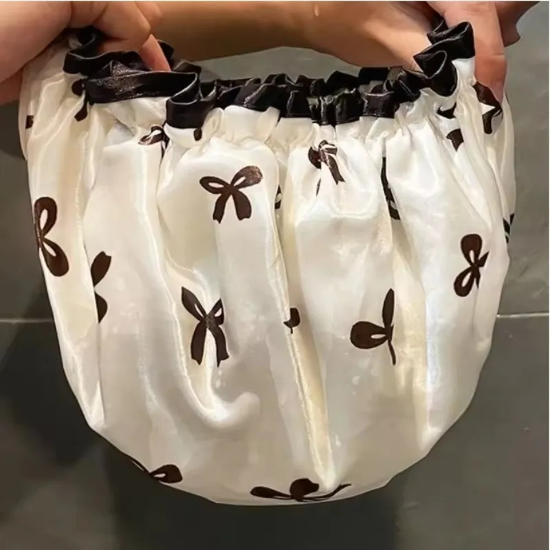 Double-layer foldable shower cap for Afro curly hair