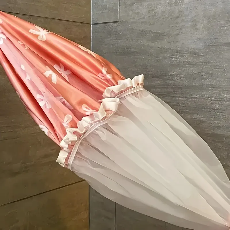 Double-layer foldable shower cap for Afro curly hair