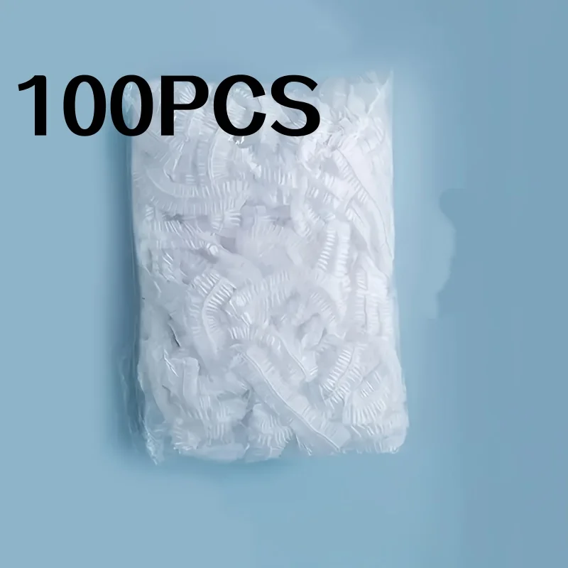 50/100pcs disposable plastic shower caps