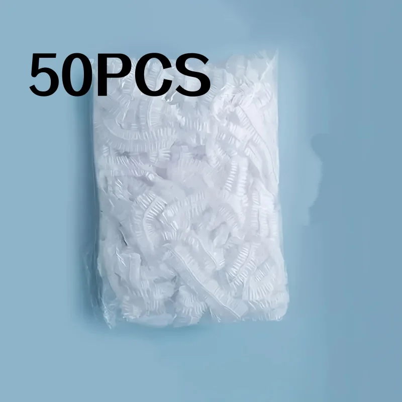 50/100pcs disposable plastic shower caps